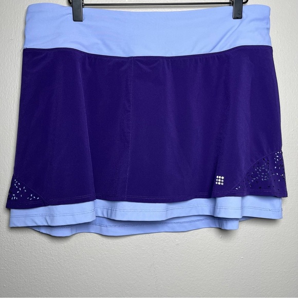 Title Nine‎ Women Skirt Large Purple Tennis Prep Skort Built in Short Pickleball - Picture 1 of 10